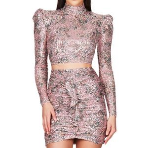 NWT NOOKIE SEQUINS CROP TOP